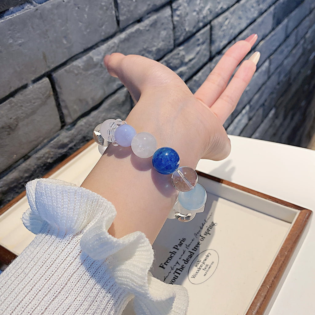 High-quality natural white phantom Crystal Citrine Amethyst Design Crystal Bracelet Multi-Gem Bracelet