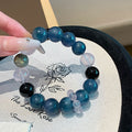 Blue and Green Crystal Bracelet diy Handmade Round Beads Wholesale Natural Crystal Bracelet Hot-Selling Jewelry Crystal Bracelet