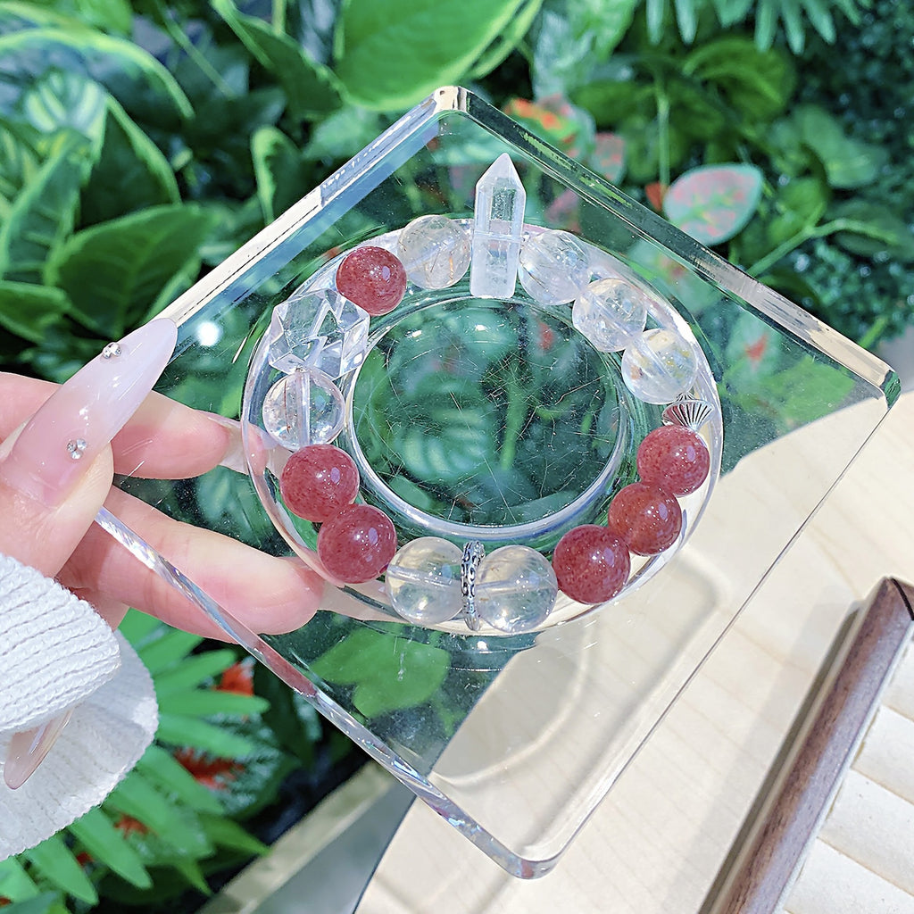 Natural Strawberry Crystal Bracelet Original Design Crystal Bracelet Jewelry Factory Wholesale Ketang Crystal Jewelry Factory
