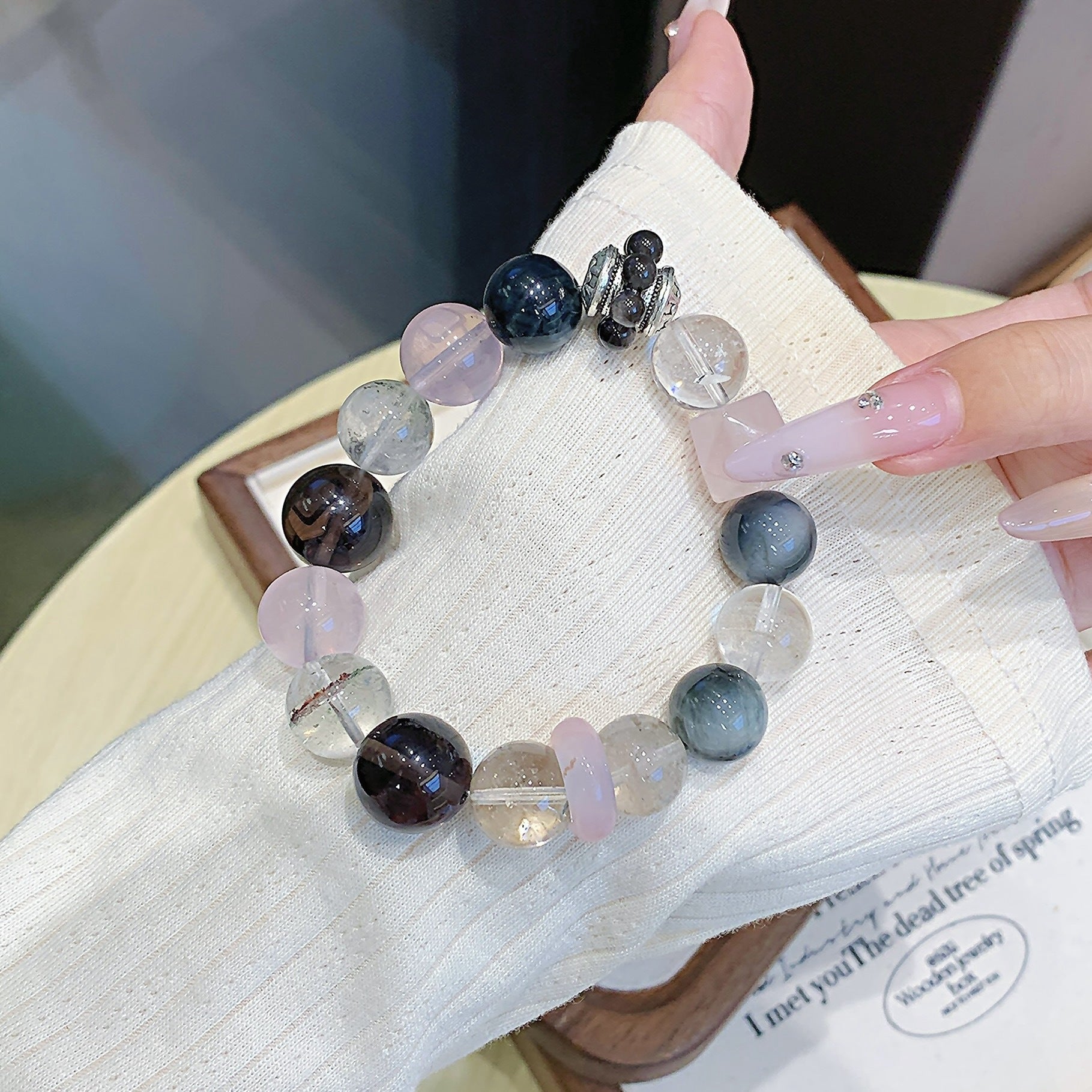 Duobao Bracelet Dopamine Rainbow Color Bracelet Light Luxury Exquisite Macaron Color Bracelet Women's Accessories Crystal Bracelet Chain