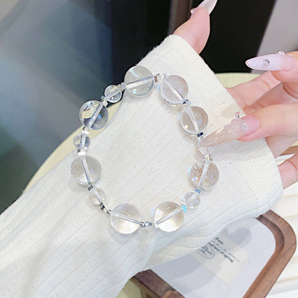 White Crystal Bracelet Handmade Bracelet Wholesale Natural Crystal Hot-Selling Jewelry Crystal Bracelet diy Custom Bracelet
