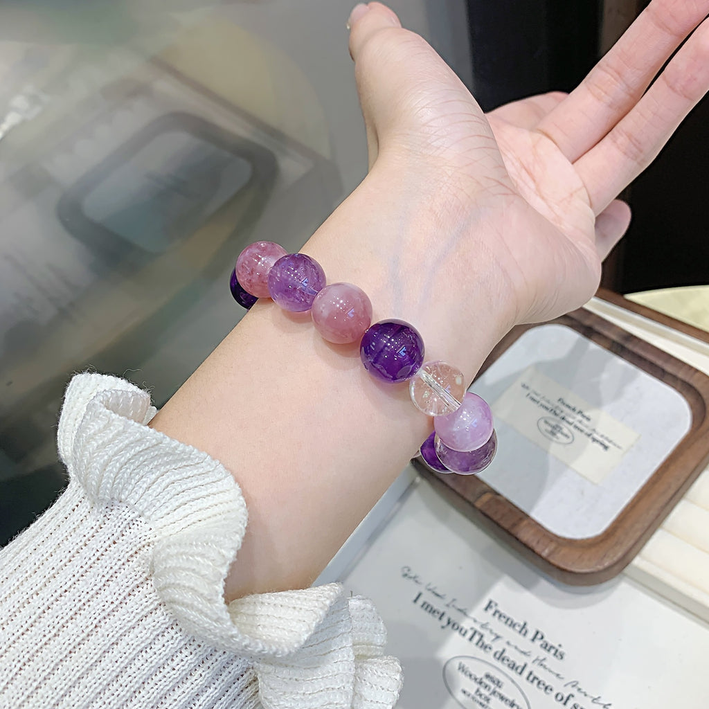 Original Design Crystal Bracelet diy High-end Natural Crystal Bracelet Hot-Selling Hand Jewelry Amethyst Bracelet