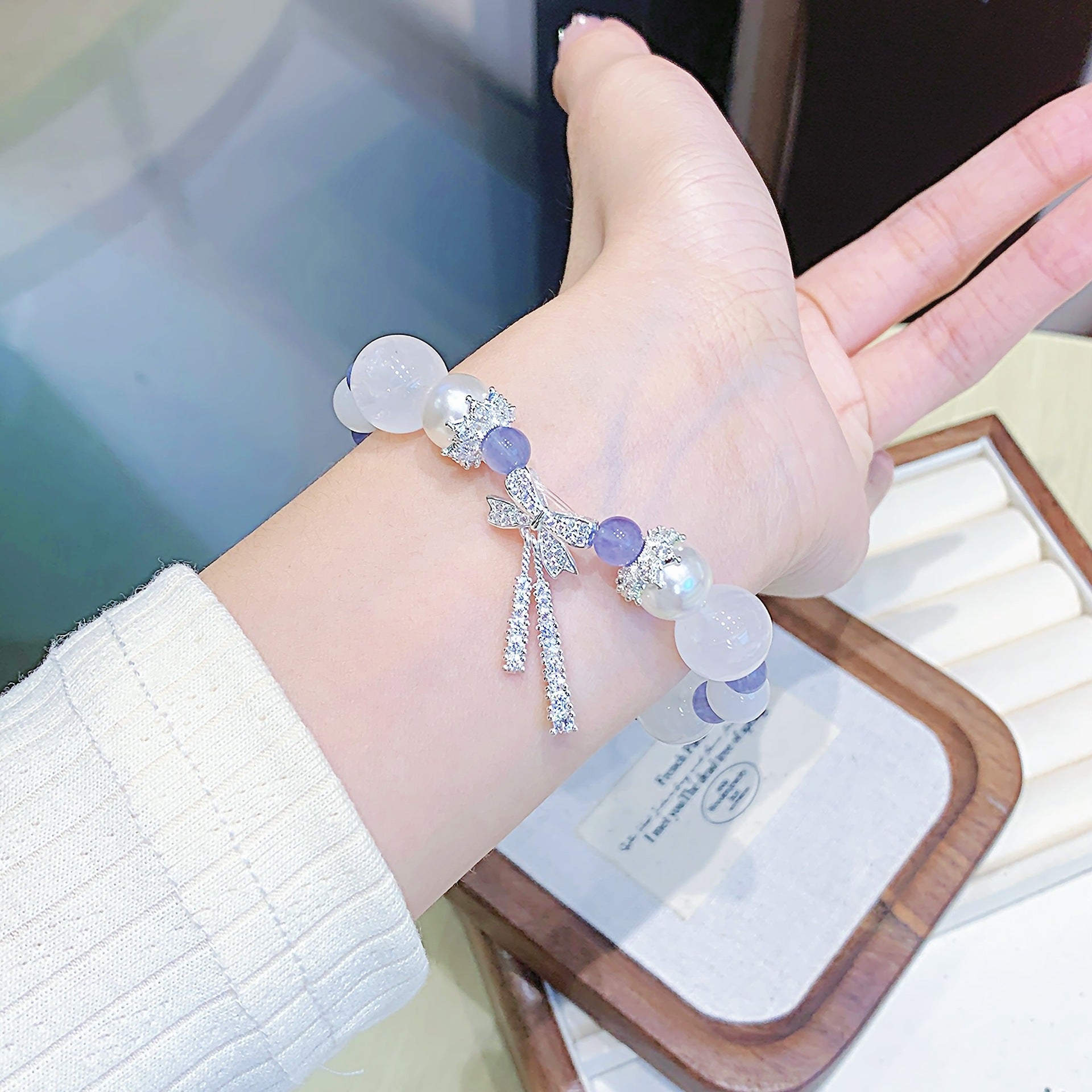 White Phantom Crystal Bracelet String Crystal Bracelet diy Natural Crystal Bracelet Hot-Selling Accessories  Crystal Bracelet