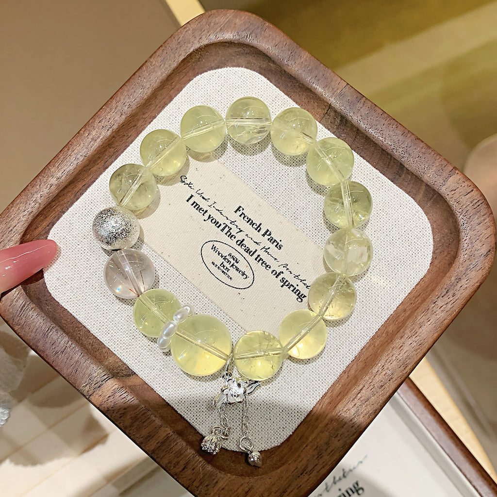 Autumn New Natural Crystal Bracelet High-end Design Xiaohongshu Hot-selling Bracelet Lemon Crystal Bracelet