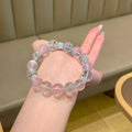 Original Design Natural Starlight Pink Crystal White Crystal Bracelet Bracelet TikTok and Xiaohongshu Hot-Selling Crystal Bracelet