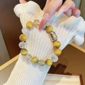 Natural Gold Tiger Eye Crystal Bracelet Fortune-Enhancing Bracelet for Wealth and Prosperity Multi-Gem Bracelet diy Crystal Beads