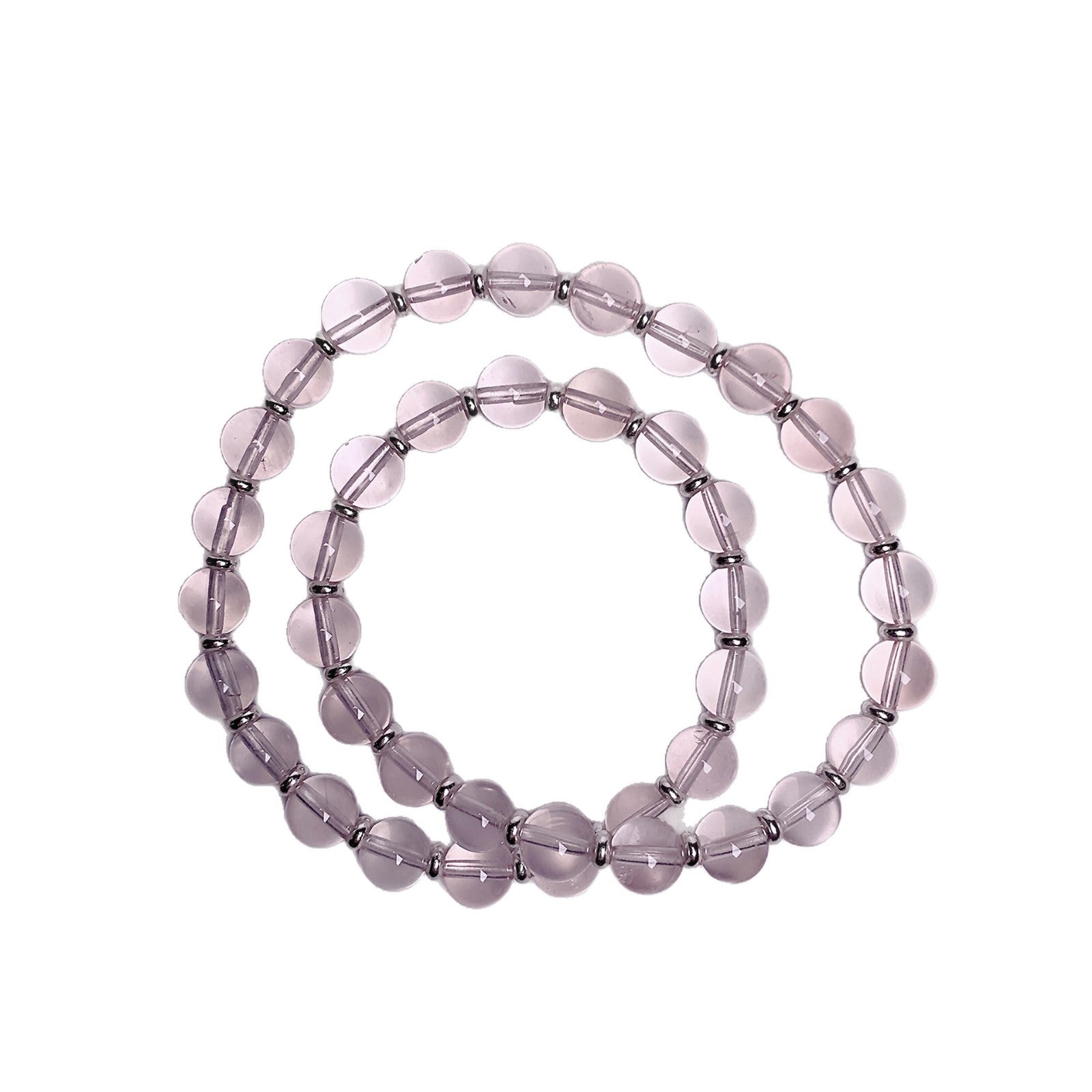 New ins Sweet and charming style Transparent Pink Beaded Bracelet Elegant Versatile Crystal Bracelet Rose Quartz Crystal Bracelet