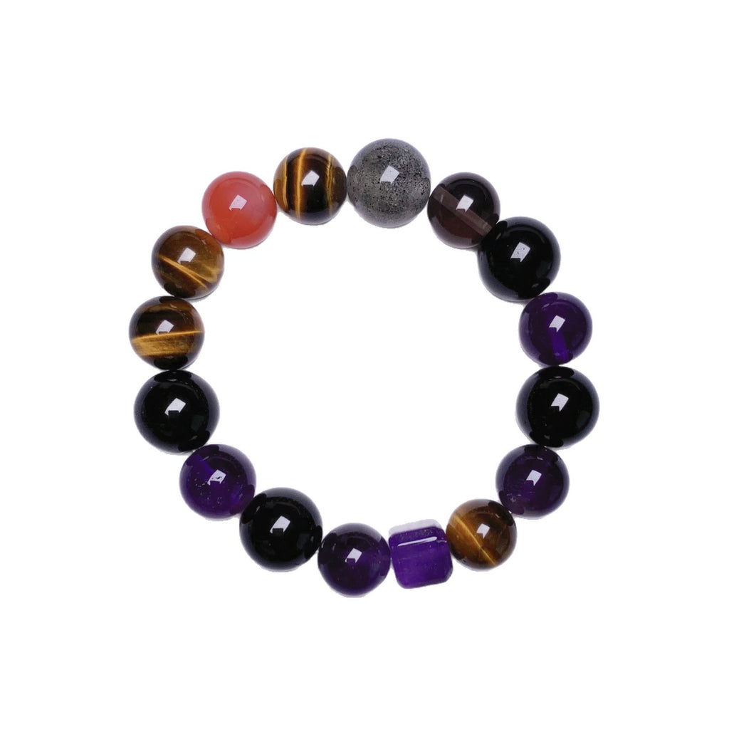 New Chinese Style Yellow Tiger Eye Beaded Bracelet Women's Light Luxury High-End Multi-Gemstone Crystal Bracelet Hot-selling Bracelet Wholesale