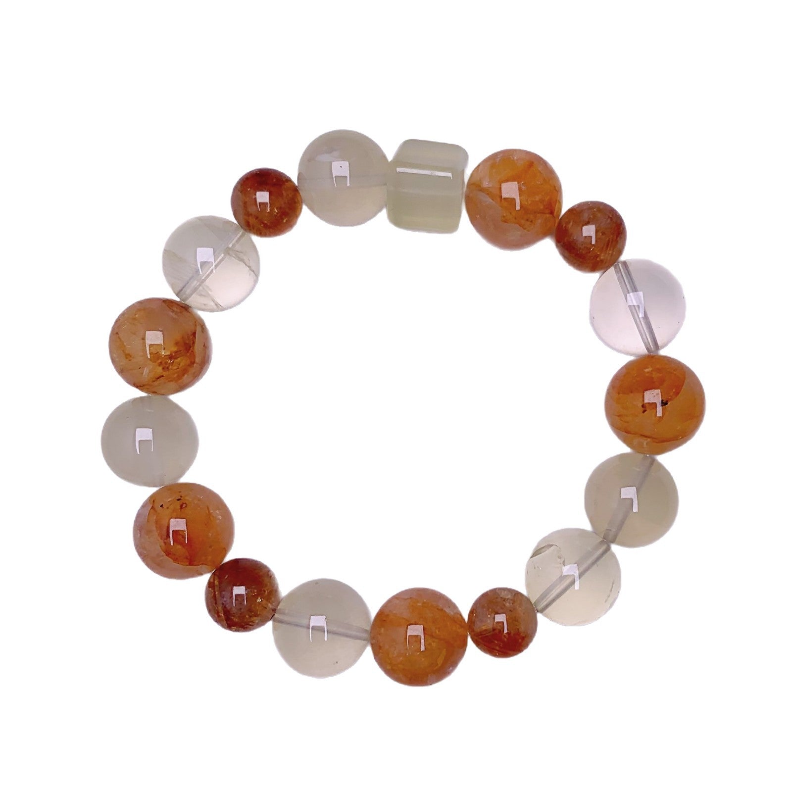 Natural Crystal Bracelet Jewelry Yellow Gum Flower Multi-Gem Crystal Strand Original Design Light Luxury Bracelet Crystal Bracelet