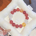 【Rose Nectar】Natural Strawberry Crystal Bracelet Handcrafted Exquisite Strawberry Crystal Bracelet Crystal Bracelet