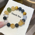 Natural Crystal Bracelet Original design autumn new bracelet high-end accessory Blue Agate Crystal Bracelet