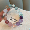 Dopamine Candy Color Duobao Crystal Bracelet Original design amethyst fashion bracelet Amethyst Bracelet