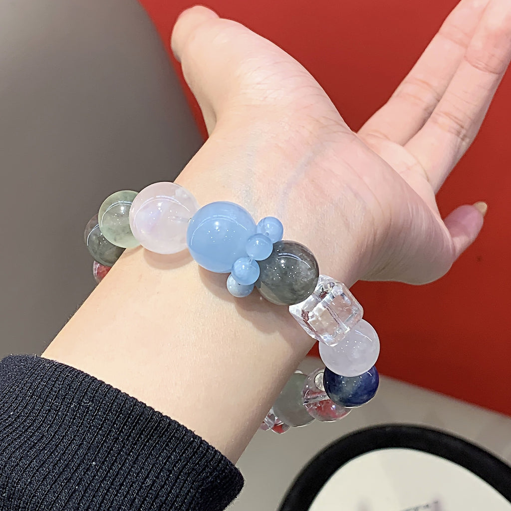 Jewelry Natural White Crystal Bracelet Aquamarine Amethyst Citrine Rose Quartz Design Manufacturer Design Bracelet
