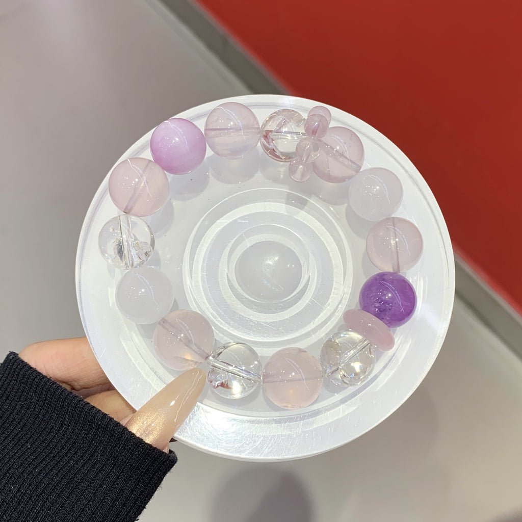 Original Design Natural Crystal Large Particle Multi-Gem Bracelet13mm Large Bead Bracelet Manufacturer Direct Wholesale