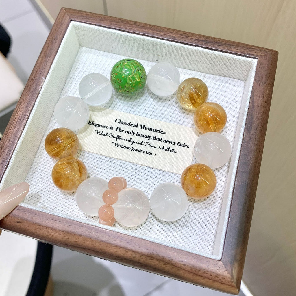 Yellow Pagoda Crystal Natural Crystal Bracelet Winter New Multi-Gemstone Crystal Bracelet Hot-Selling Hand Jewelry Crystal Bracelet