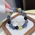 Duobao Crystal Dopamine Five Elements String Original Design Versatile Best Friend Gift Bracelet Blue Crystal Stone Bracelet