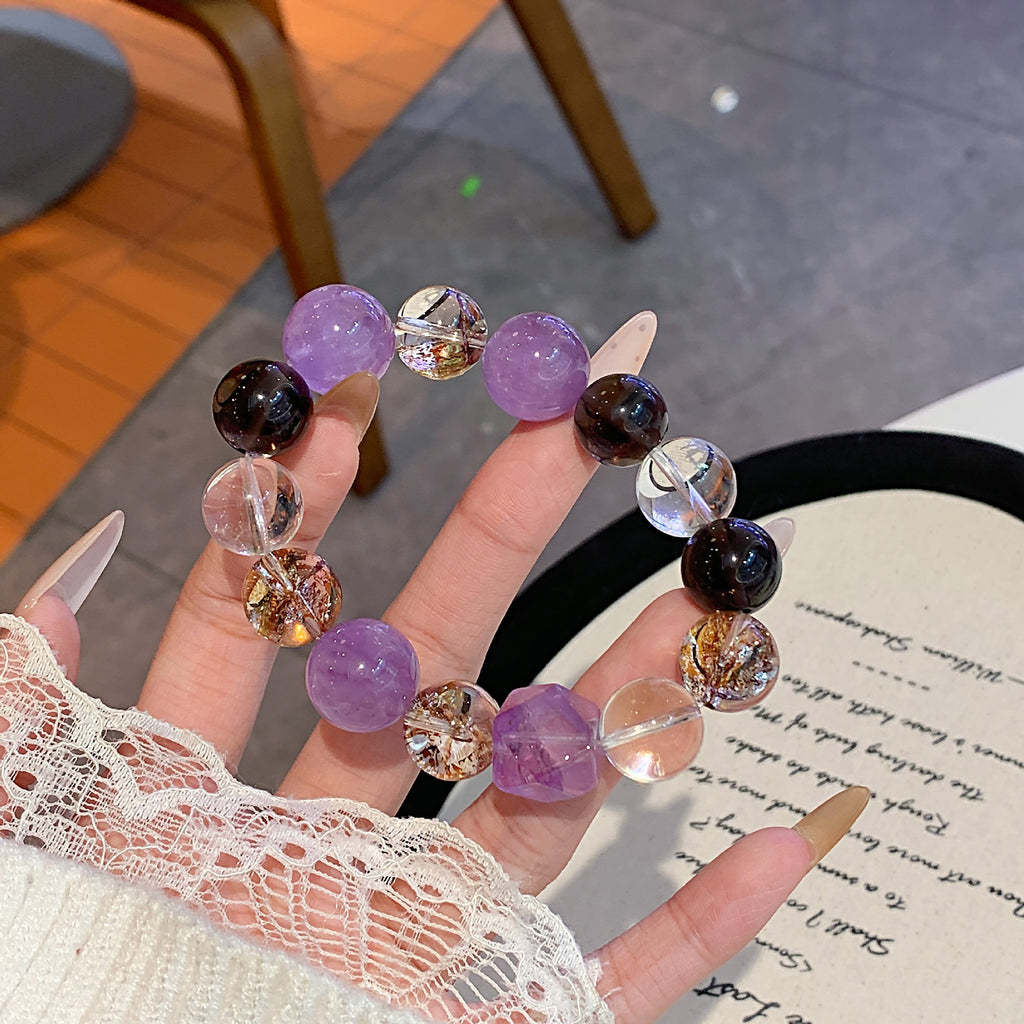 Nine Purple Fire Multi-Treasure Bracelet for Women Natural Amethyst Bracelet Design Gift Accessories New Crystal Bracelet