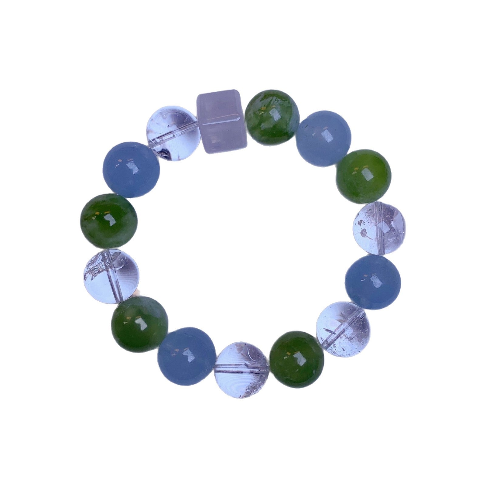 Natural Aquamarine Single Loop Bracelet Fashion Bracelet Original Design for Women Ketang Wholesale Jewelry Crystal Bracelets