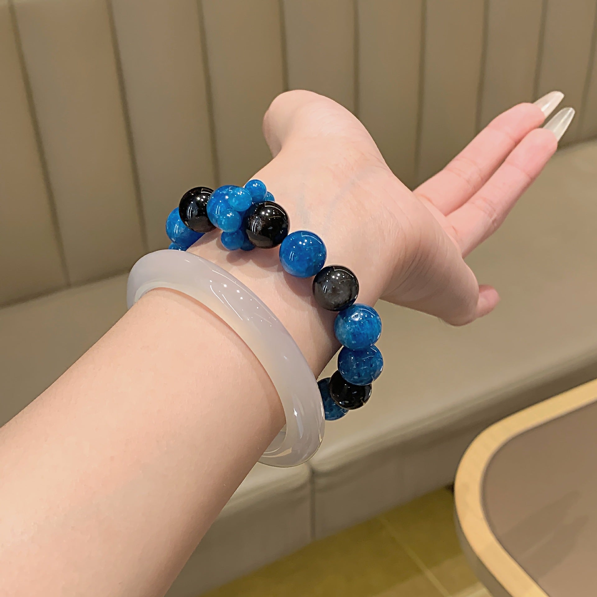 Neutral style obsidian blue