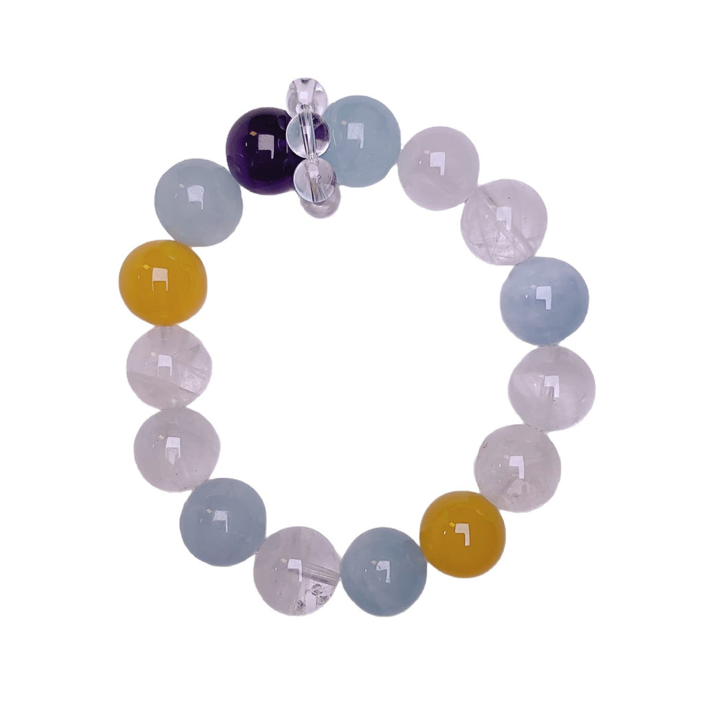 Duobao Natural Crystal Bracelet TikTok Xiaohongshu Direct Hot-Selling Crystal Chain Jewelry Aquamarine Crystal Bracelet