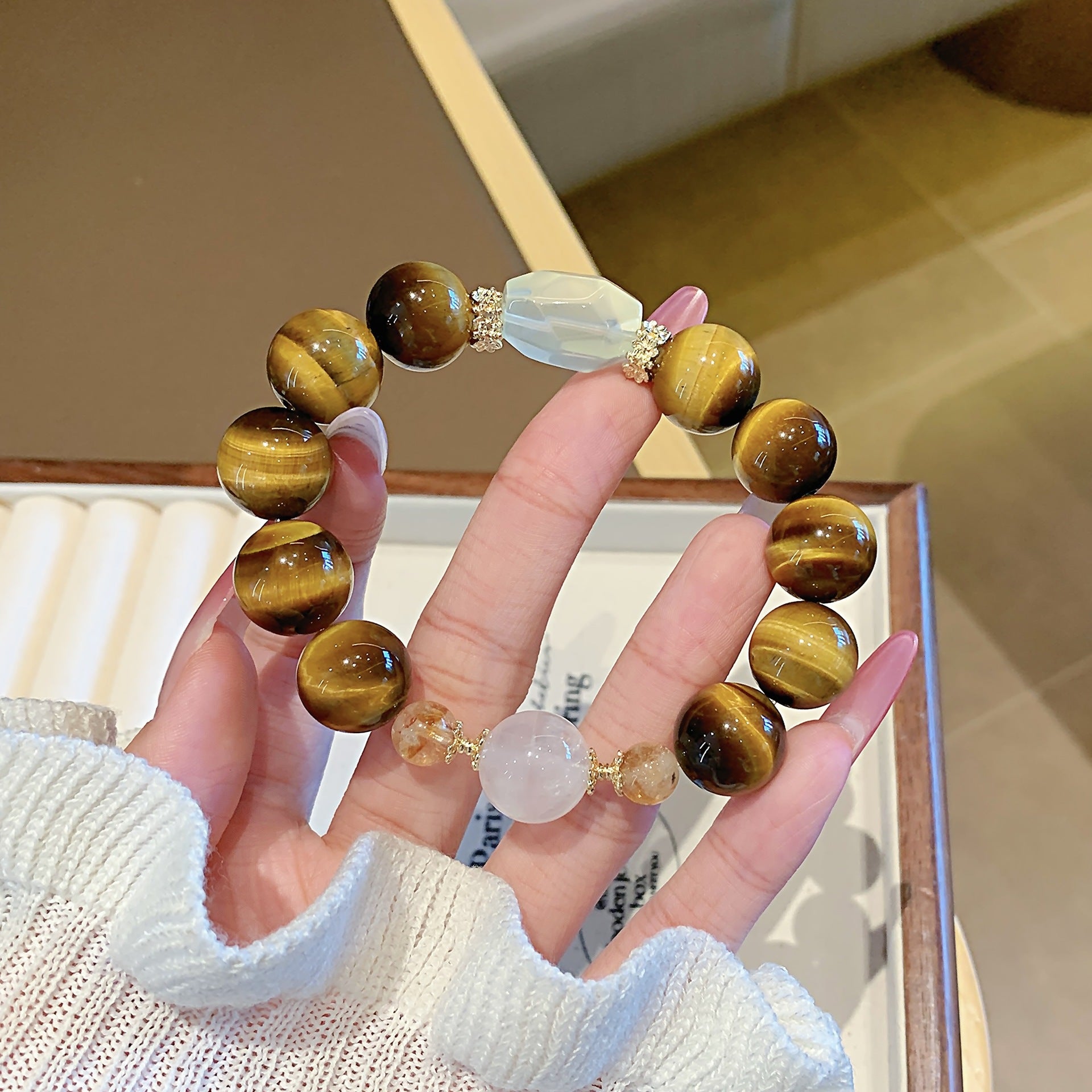 Natural Yellow Tiger Eye Wealth Stone Bracelet for Abundance Fortune-Boosting Hot-Selling Bracelet Natural Crystal Bracelet Chain