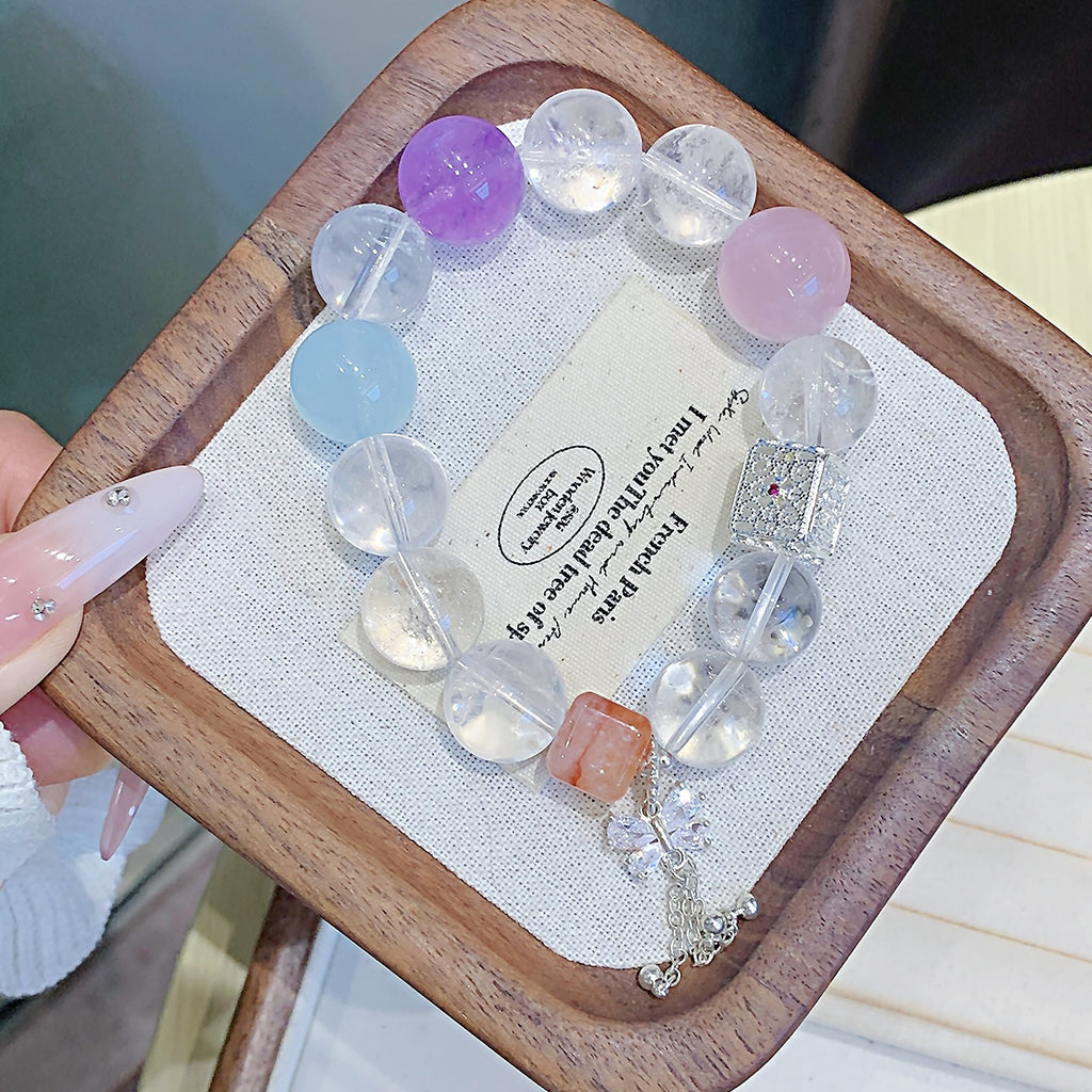 White Crystal Bracelet Bow Accessories Natural Crystal Bracelet Jewelry diy Wholesale Crystal Bracelets Crystal Chain