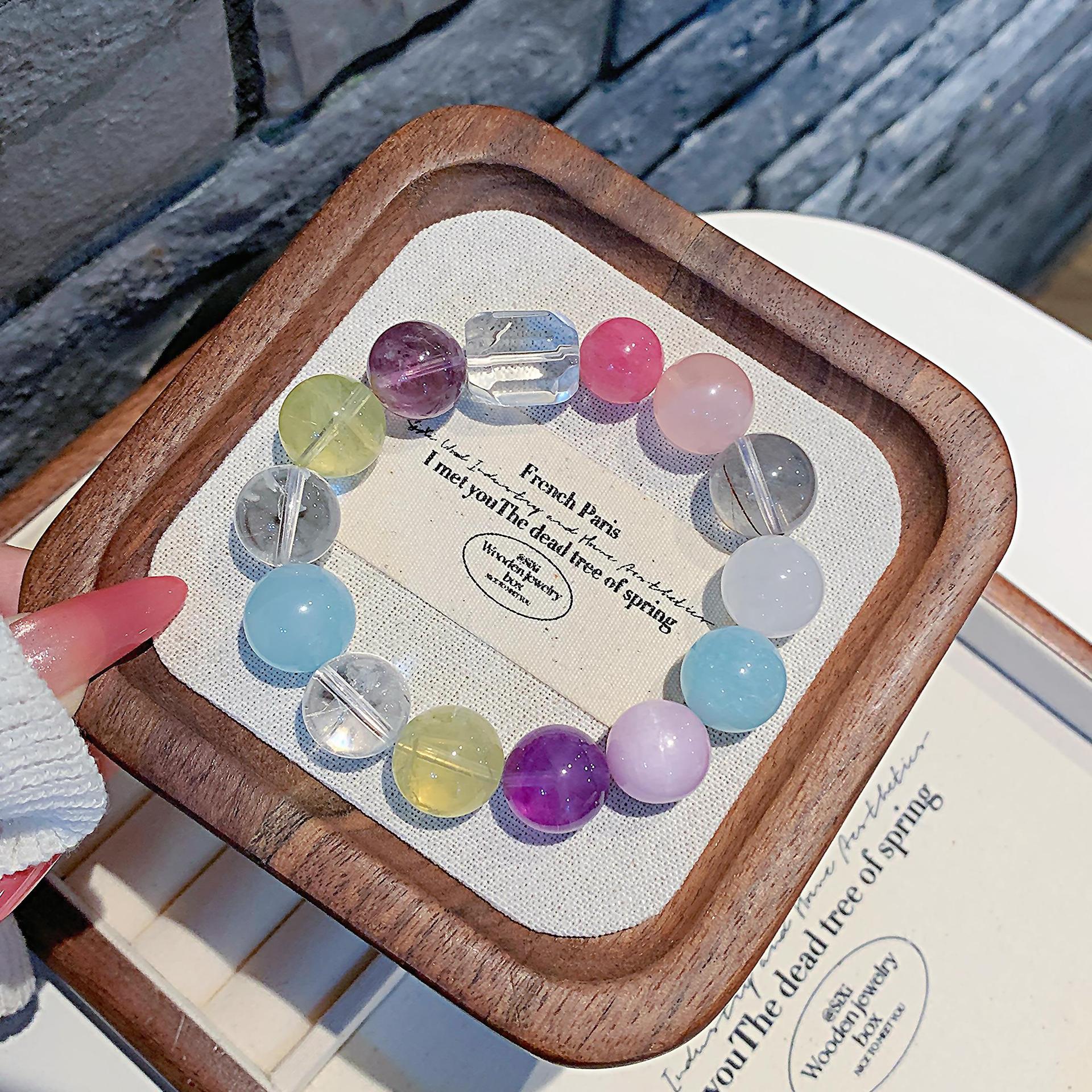 Natural White Crystal Loose Bead Single Bead diy Beaded Bracelet Multi-Gemstone Beads Handmade Accessories Bracelet Crystal Bracelet