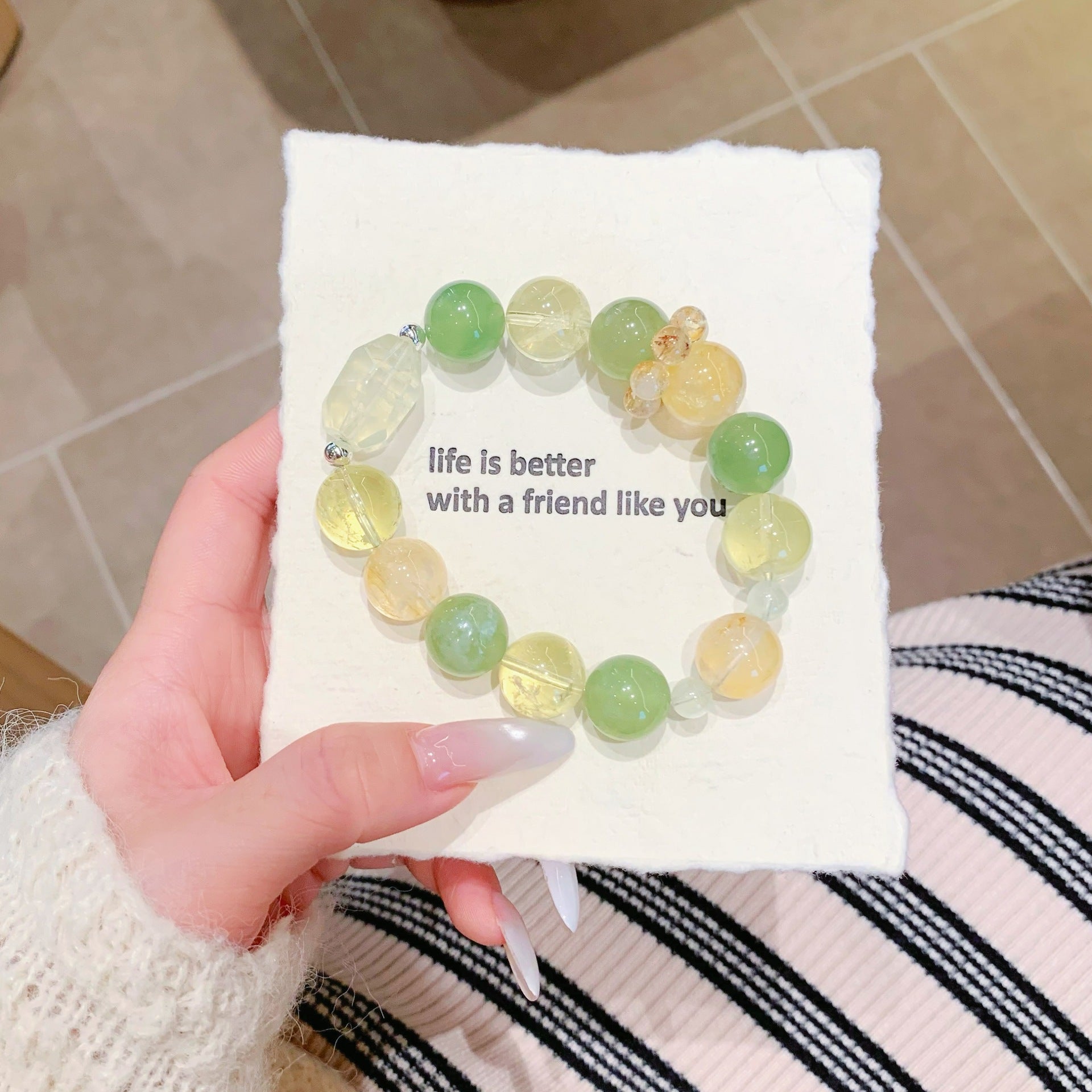 Original Crystal Bracelet Natural Genuine Original Design Multi-Gem Crystal Bracelet Gift for Girlfriend Crystal String