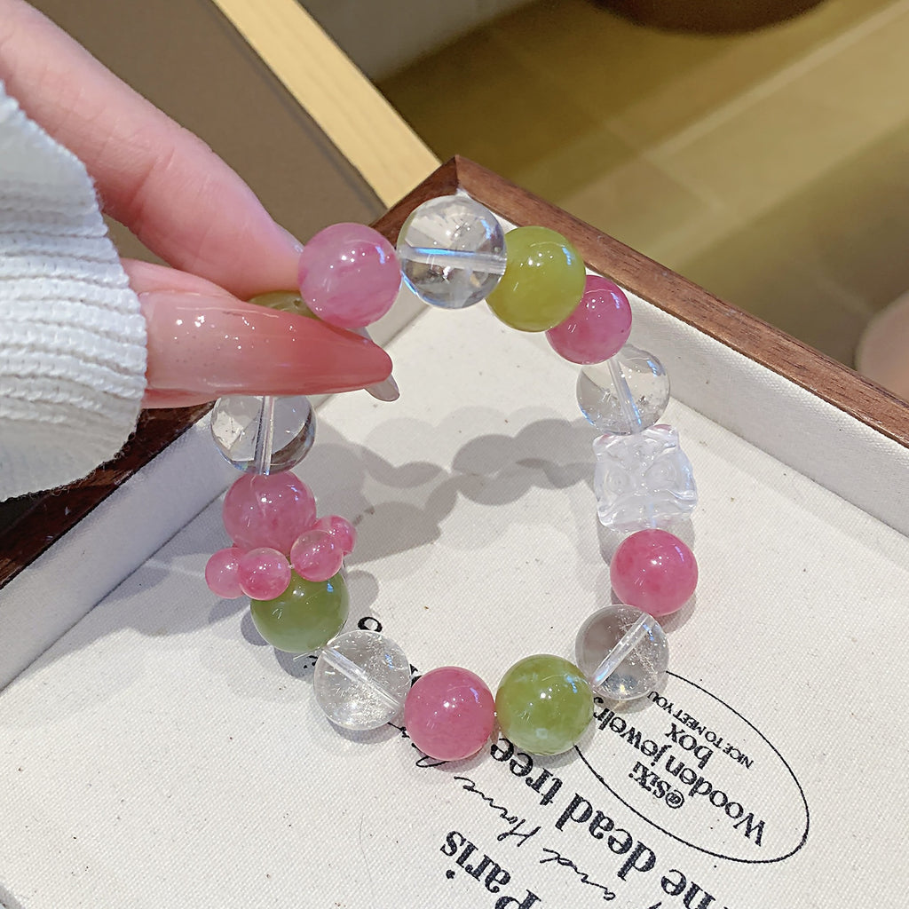 Natural Treasures Crystal Bracelet diy Dopamine Crystal Bracelet Jewelry Original Design Xiuyan Crystal Bracelet