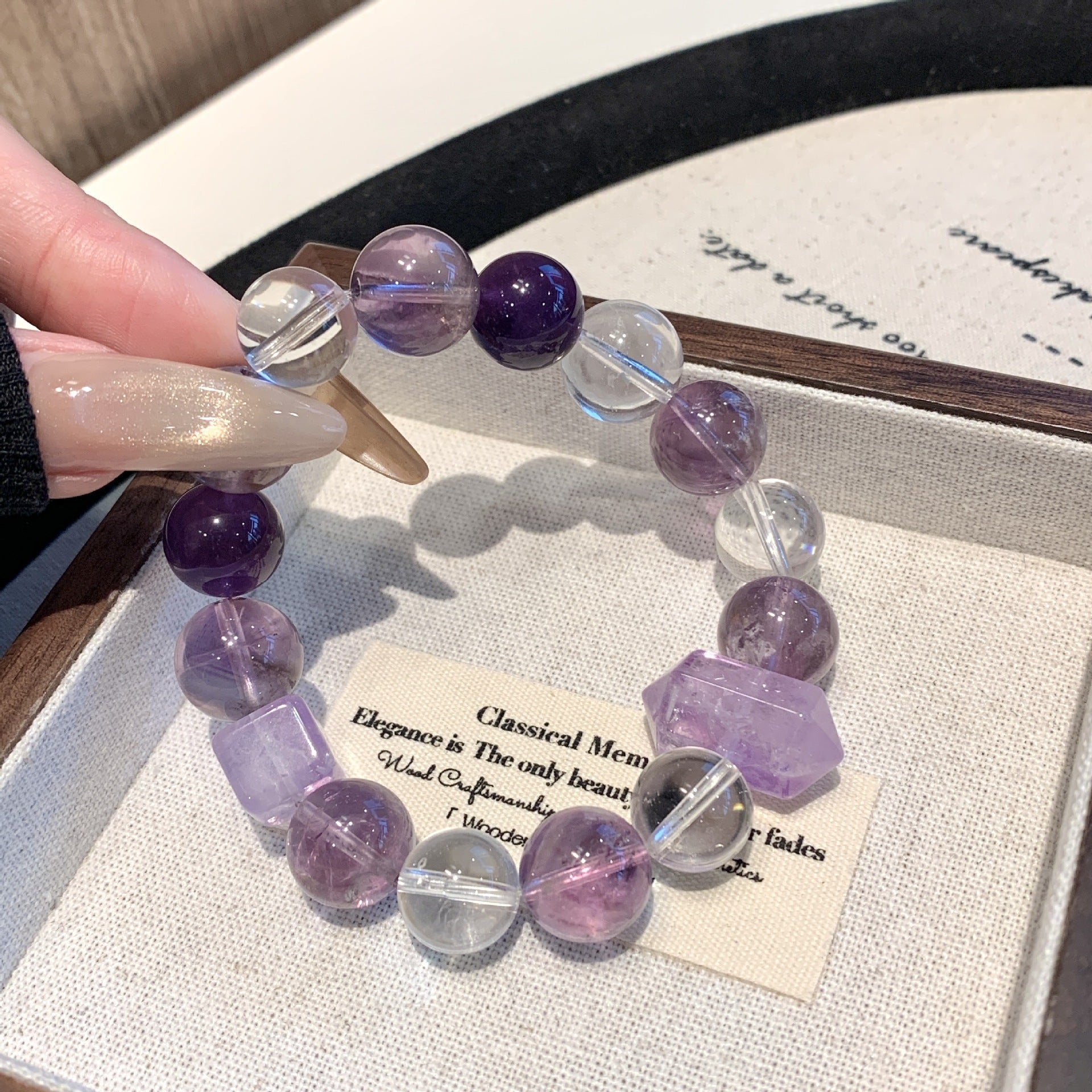 【Ziqi Donglai】New Year Bracelet Natural Amethyst Bracelet Natural Nine Purple Fire New Amethyst Bracelet