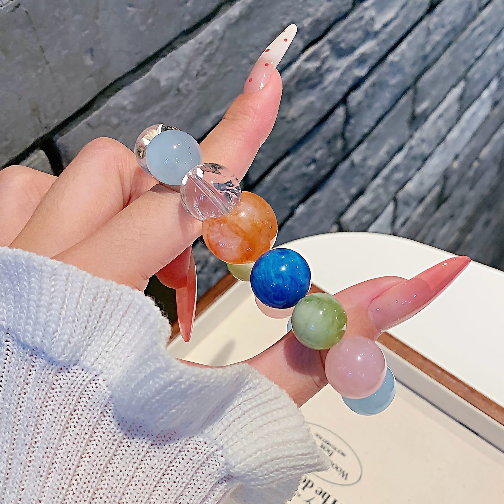 Rose Quartz Jewelry Bracelet Natural Multi-Gemstone Crystal Bracelet Popular Hand Accessory Cross-Border Exclusive Jewelry Factory Crystal Chain