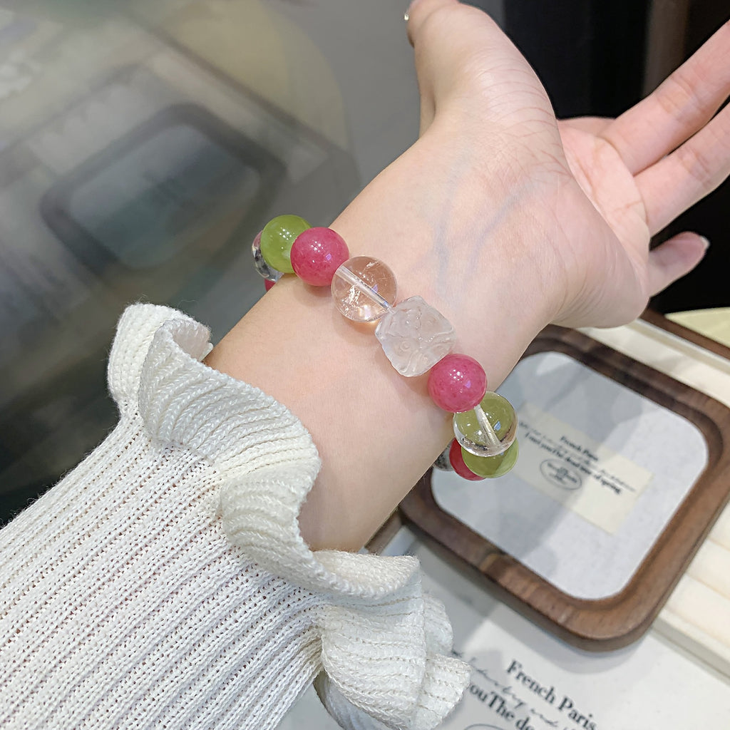 Little Red Book Same Style Blue Candy Multi-Gem Crystal Bracelet New style bracelet that makes skin look fairer for women Xiuyan Crystal Bracelet
