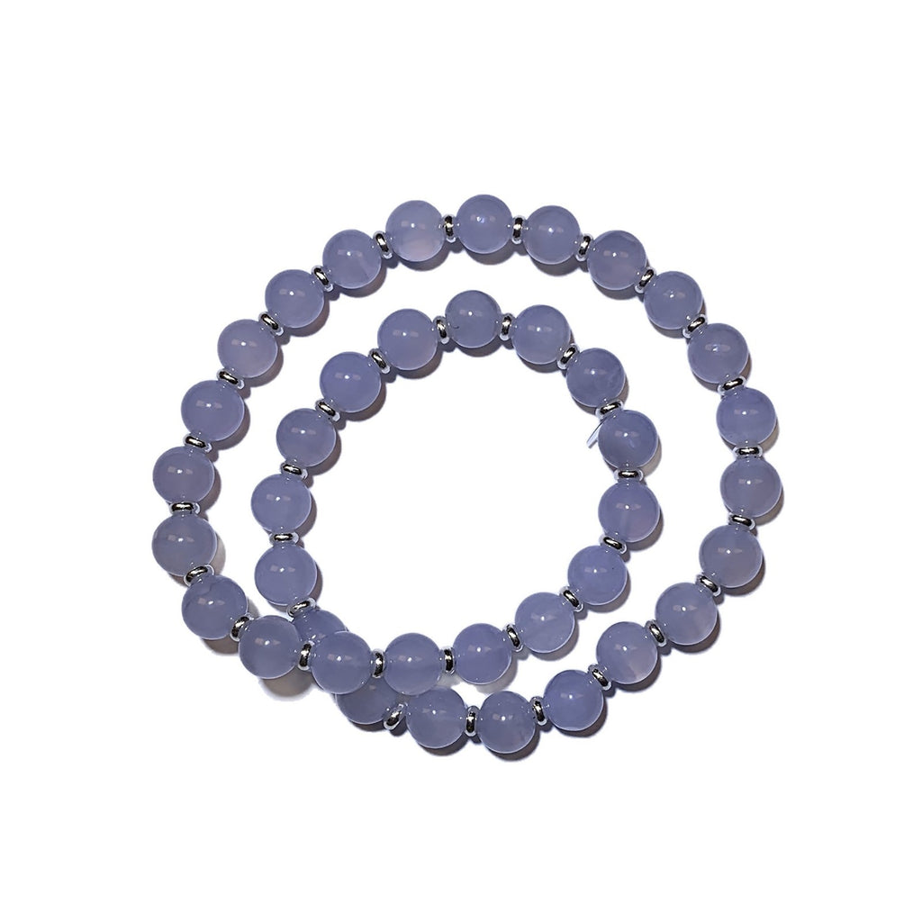Natural Crystal Bracelet Jewelry Bracelet Niche High-Grade Blue Bracelet Wholesale Blue Agate Crystal Bracelet