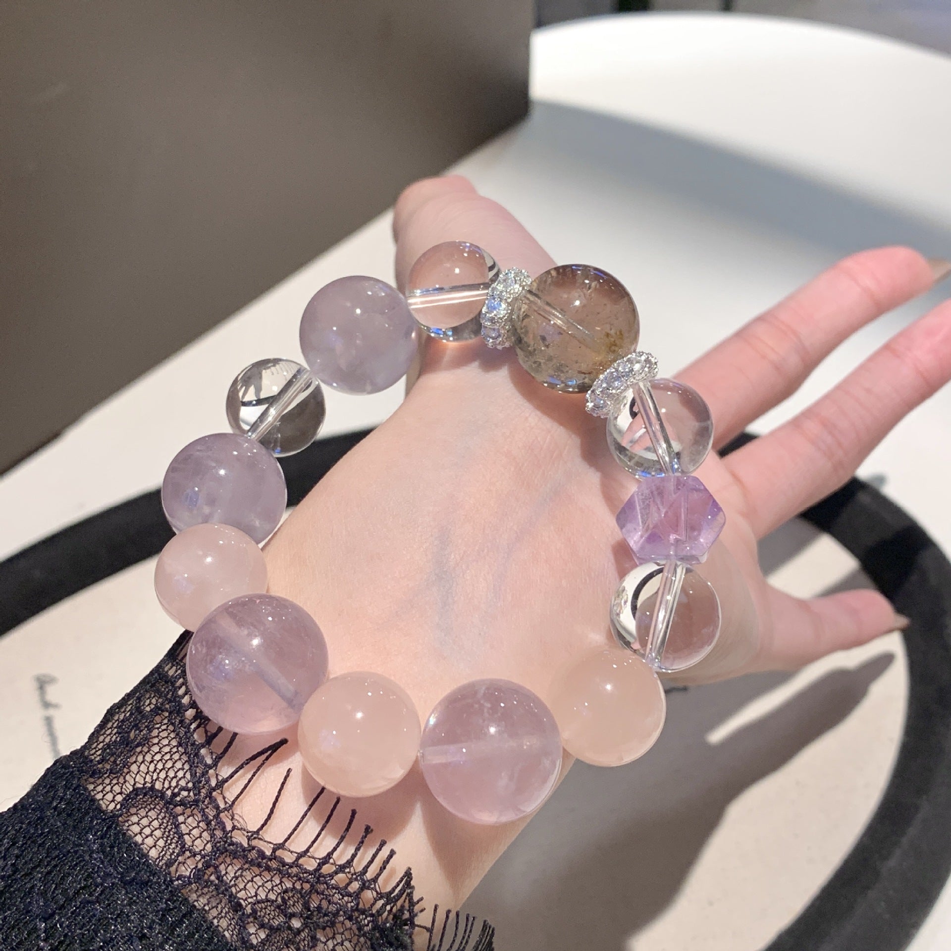 Natural Crystal Multi-Gem Bracelet for Women Original Design Xiaohongshu Hot-Selling Natural Crystal Fashion Bracelet Wholesale