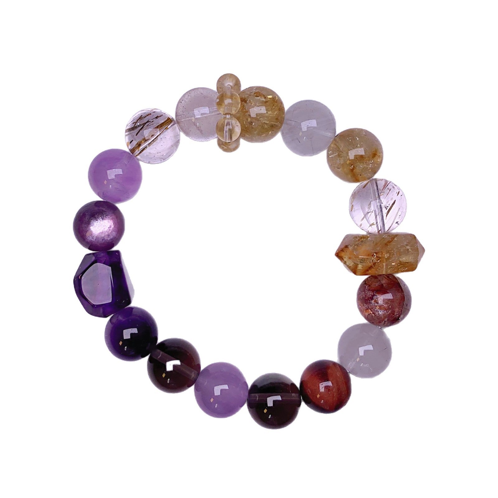 Nine Purple Fire Multi-Treasure Bracelet for Women Natural Amethyst Bracelet Design Gift Accessories Bestselling Crystal Bracelet