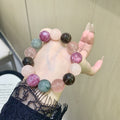 Gentle Pink Series DaZuobao Natural Pink Crystal Bracelet Large Strawberry Crystal Tea Obsidian Women's Jewelry String