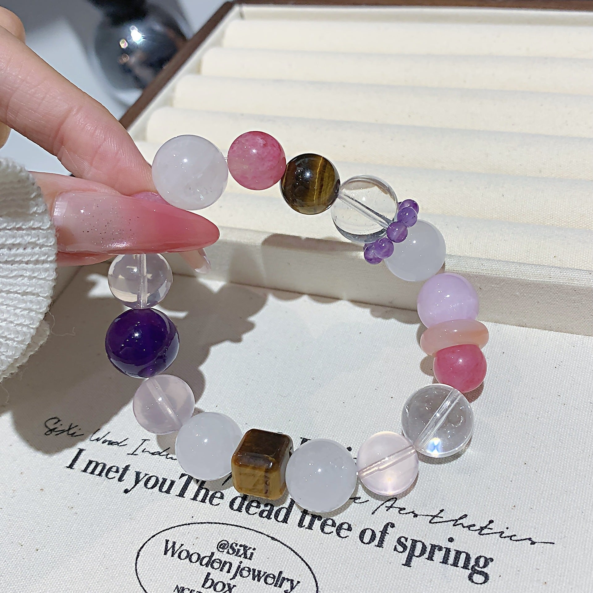 White Ghost Crystal Bracelet diy Natural Crystal Multi-Gemstone Bracelet Hot-Selling Bracelet Jewelry Jewelry Crystal