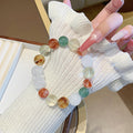 Original Design Natural Crystal Large Grain Multi Treasure Bracelet Factory Wholesale Red Gum Flower Crystal Bracelet