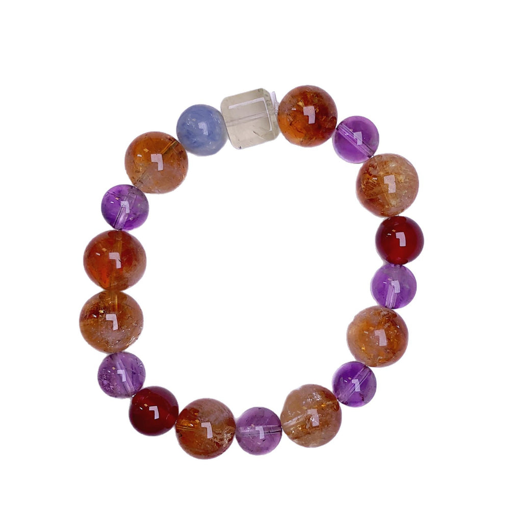 Natural Crystal Bracelet Jewelry diy Natural Crystal Bracelet Cross-border Hot-Selling Jewelry Bracelets Yellow Pagoda Crystal Bracelet