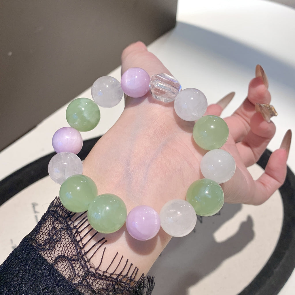 【Amethyst Xiuyan Purple Jade White Phantom】Natural Crystal Design Bracelet diy Natural Crystal Bracelet