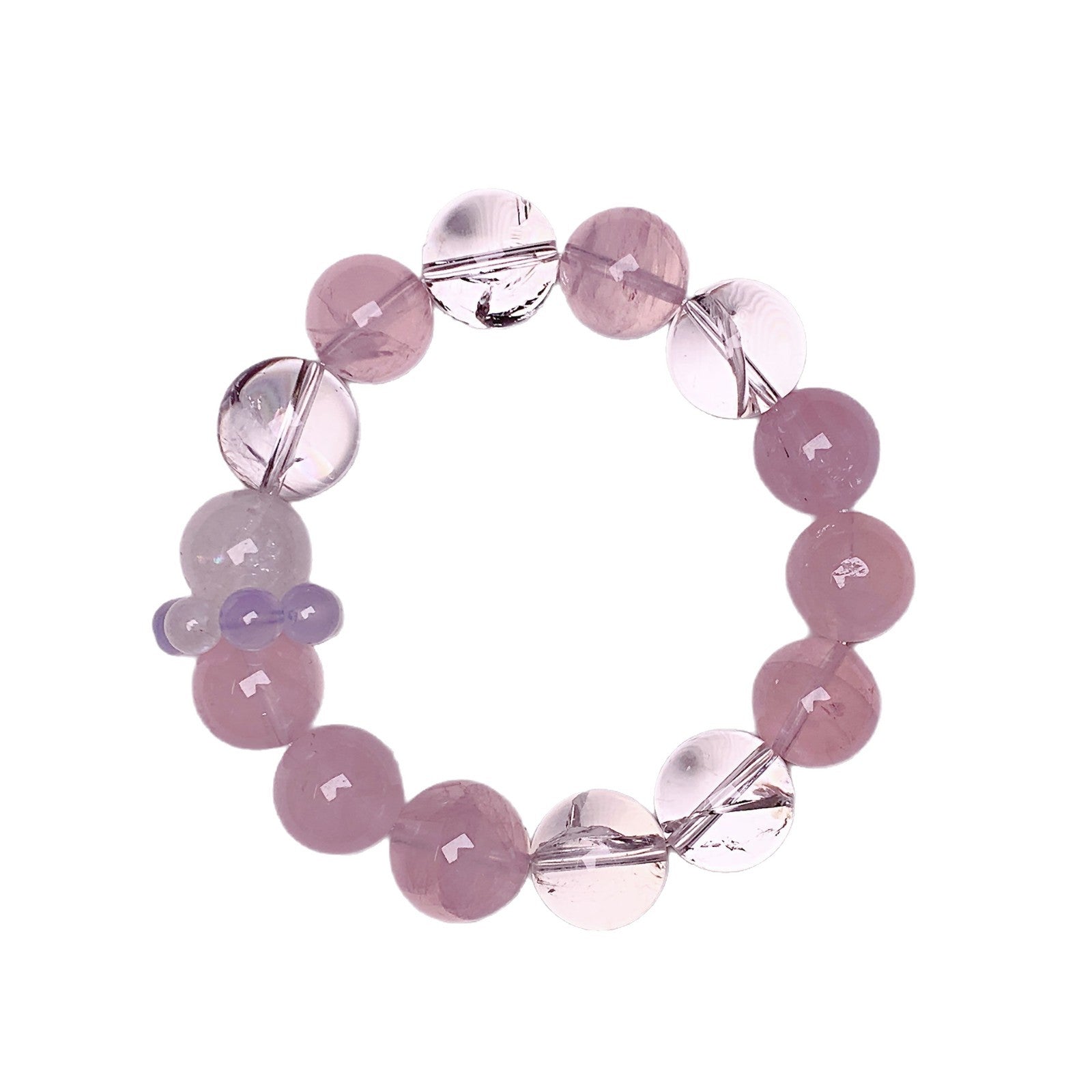 Natural Dopamine Rainbow Color Hand Jewelry String Original Design Cross-Border Hot-Selling Jewelry Chain Multi-Gemstone Pink Crystal Bracelet