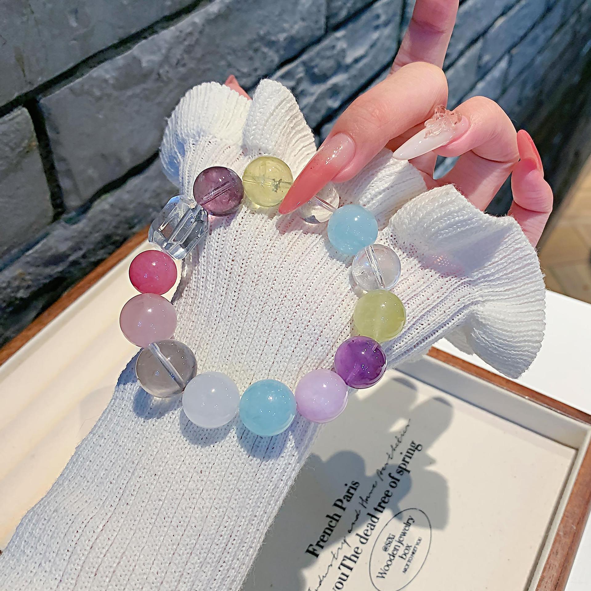 Natural White Crystal Loose Bead Single Bead diy Beaded Bracelet Multi-Gemstone Beads Handmade Accessories Bracelet Crystal Bracelet