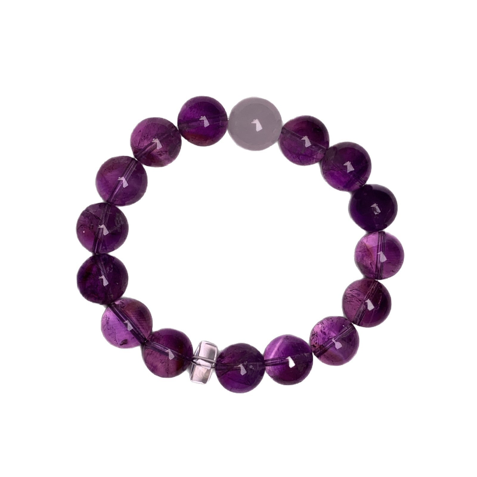 Amethyst Natural New Bracelet Women's Purple Grape Ice Transparent Bracelet for Students and Best Friends by Yuexian Crystal Bracelet