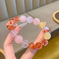 Large Particle Pure Natural Crystal Red Agate Flower Bracelet Energy Stone Genuine Exquisite Women's Jewelry Gift for Girlfriend