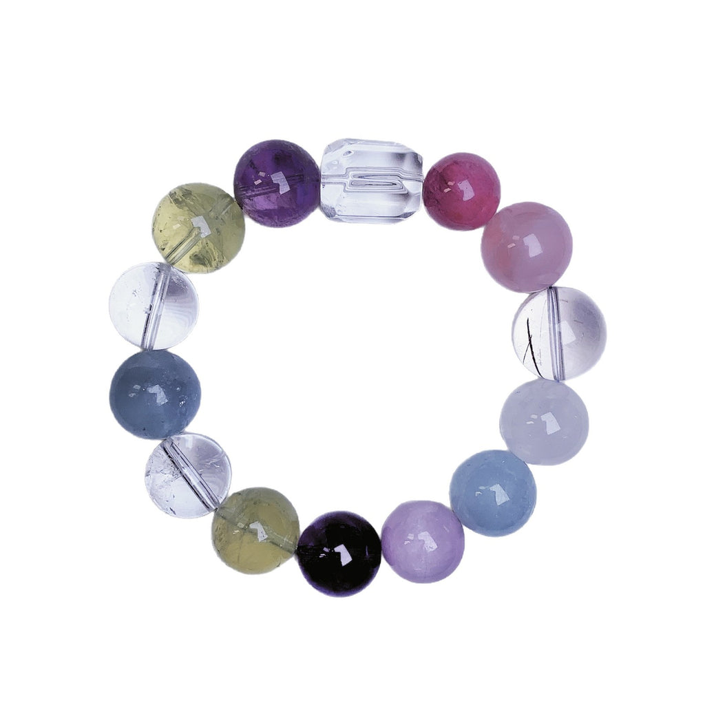 Natural White Crystal Loose Bead Single Bead diy Beaded Bracelet Multi-Gemstone Beads Handmade Accessories Bracelet Crystal Bracelet