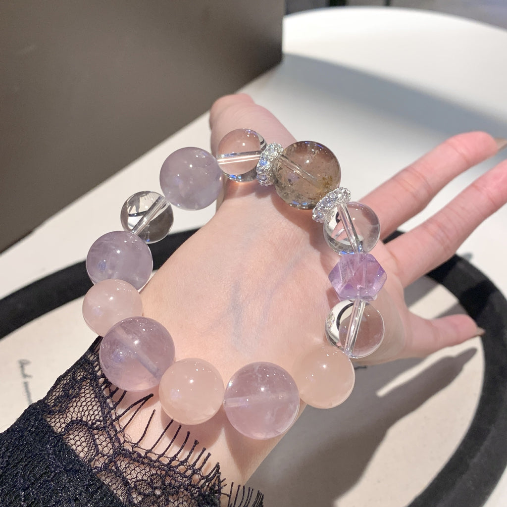 Natural Crystal Multi-Gem Bracelet for Women Original Design Xiaohongshu Hot-Selling Natural Crystal Fashion Bracelet Wholesale