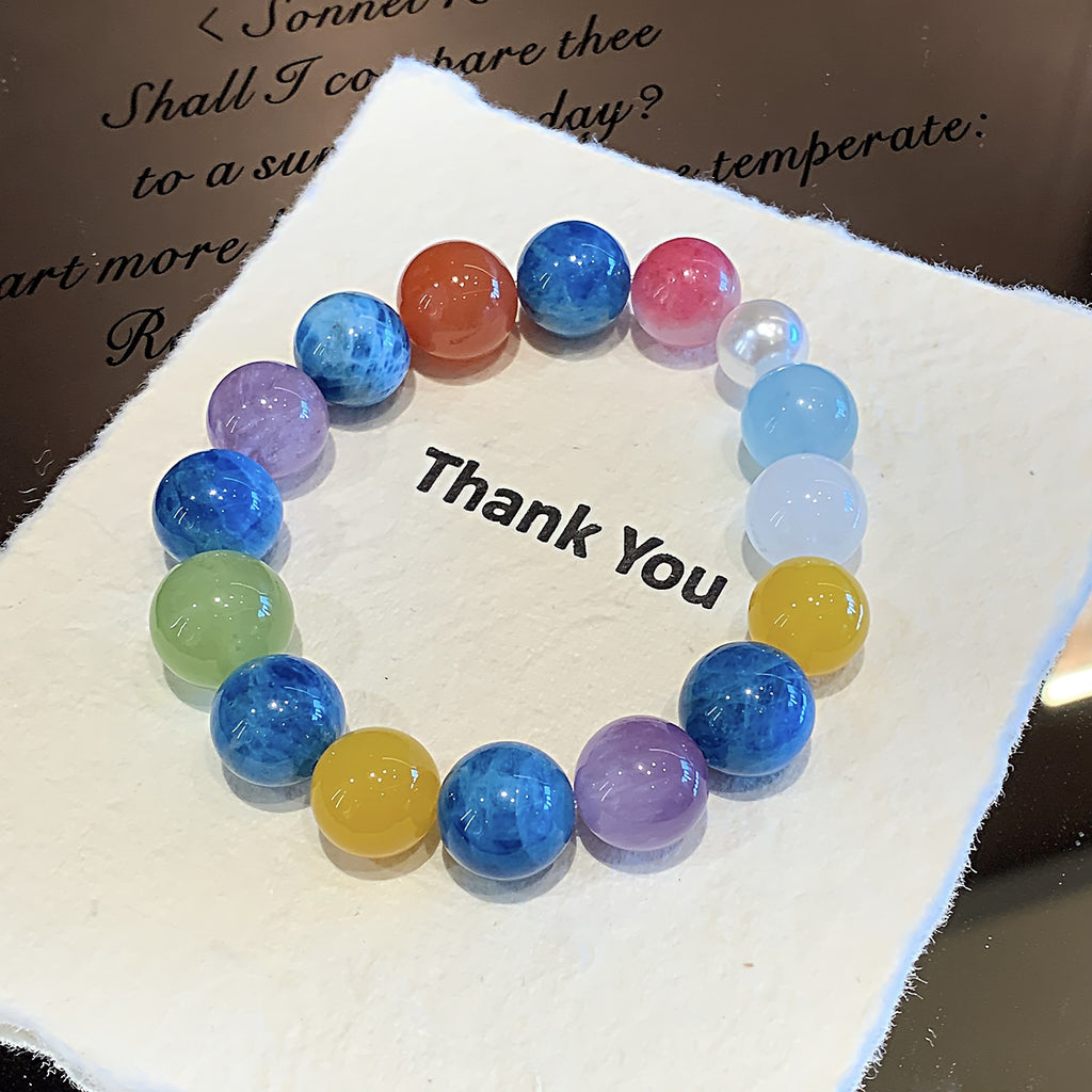 Blue crystal Natural Crystal Bracelet diy Natural Crystal Popular Bracelet Ornament Original Crystal Bracelet with a Sense of Sophistication