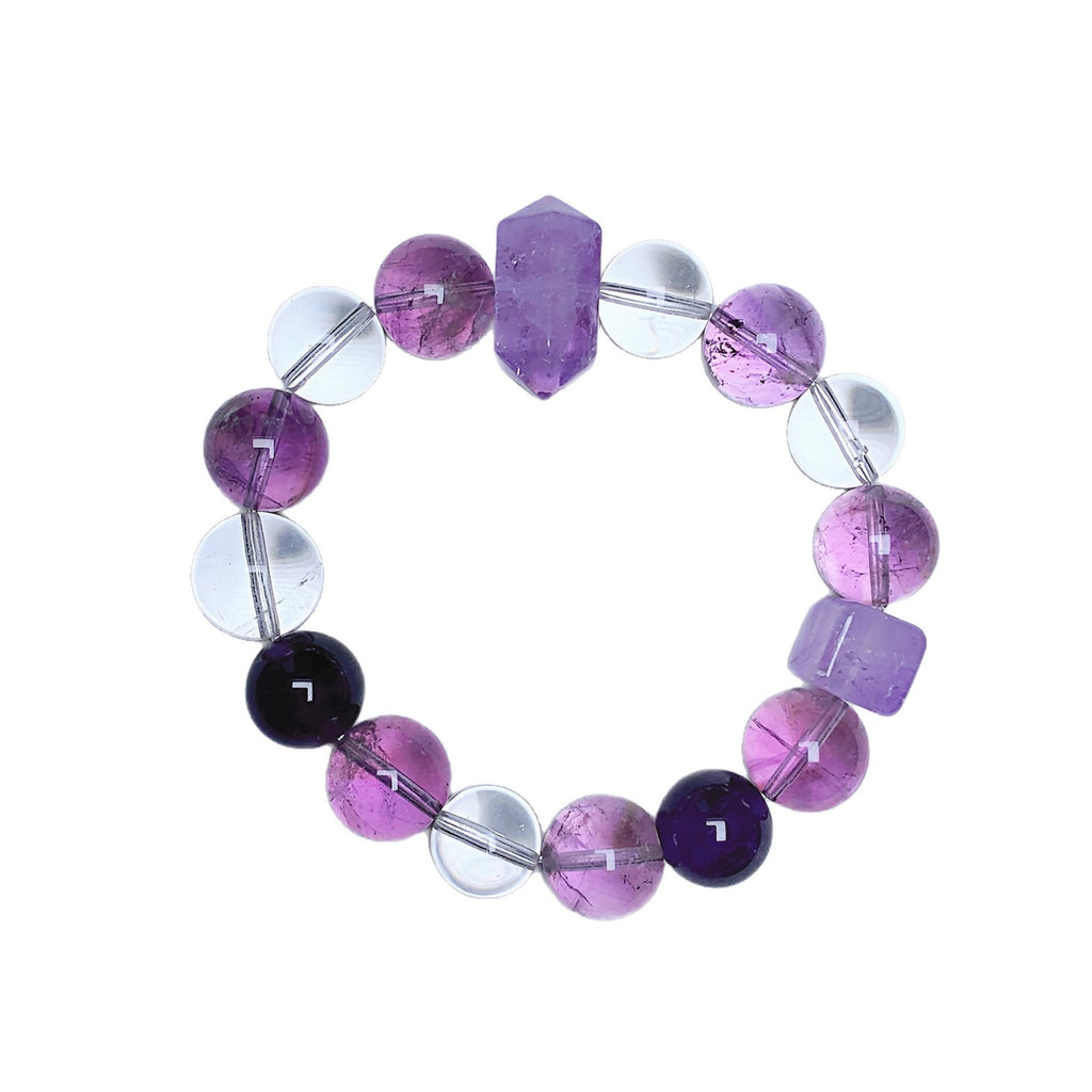 【Ziqi Donglai】New Year Bracelet Natural Amethyst Bracelet Natural Nine Purple Fire New Amethyst Bracelet