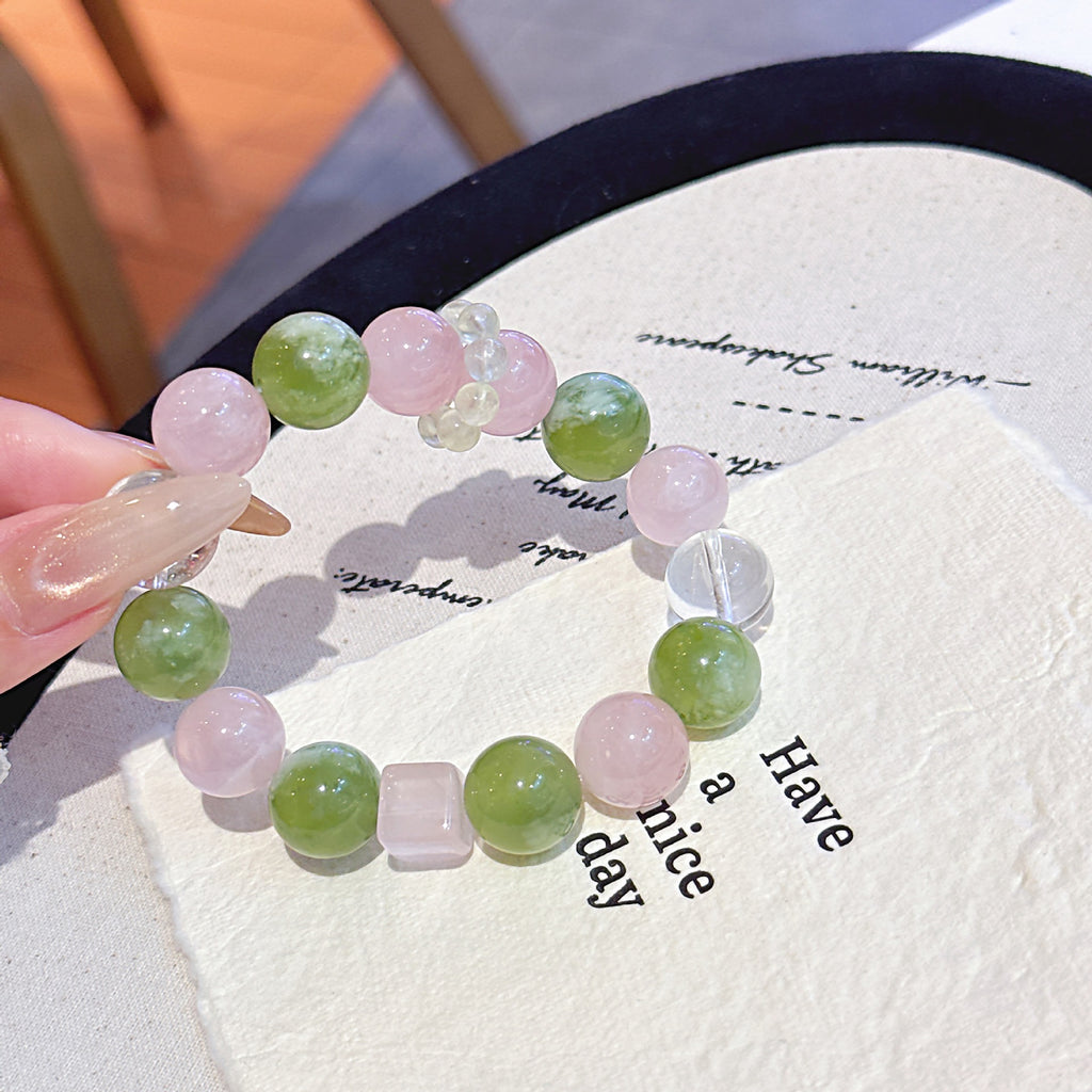 Natural Multi-Gemstone Crystal Bracelet Dopamine Crystal Bracelet Hand Jewelry Original Design Xiuyan Crystal Bracelet
