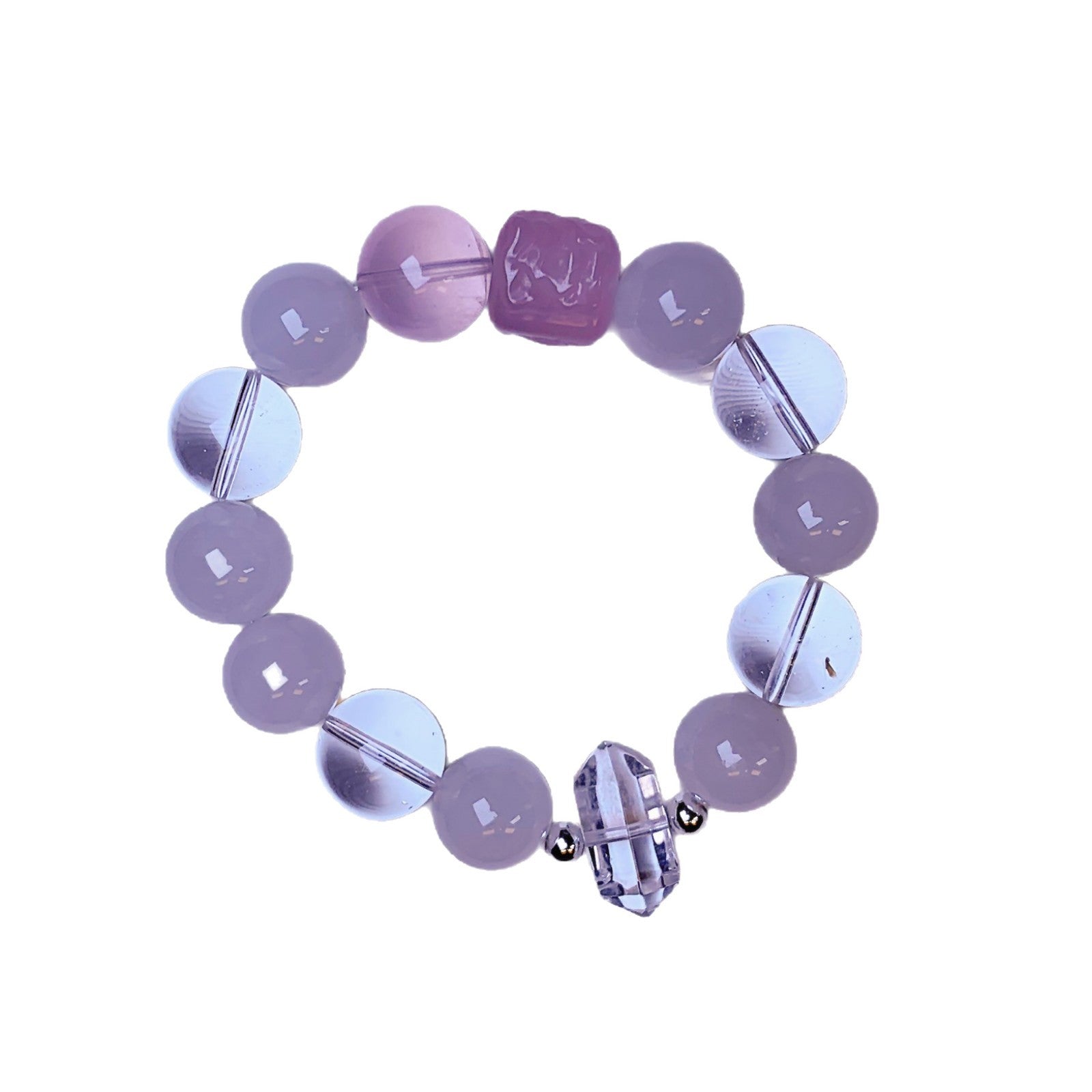 Multi-Gemstone Bracelet Dopamine Rainbow Color Bracelet Light Luxury High-End Sense Exquisite Macaron Color Chain Crystal Bracelet